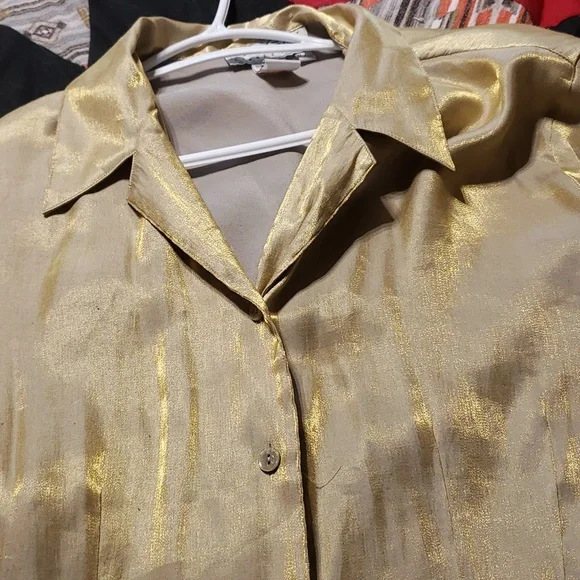 The Work Connection Gold Blouse - Picture 5 of 7